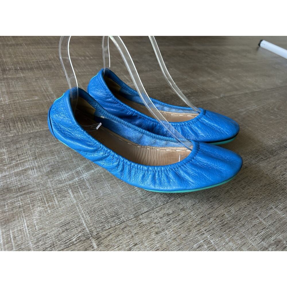 Tieks by Gavrieli Turquoise Leather Ballet Flats Women’s 7 Foldable Shoes